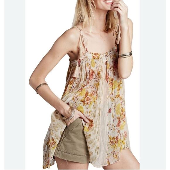 Free People Secret Love Slip Top Tunic Women’s Medium - Picture 1 of 7